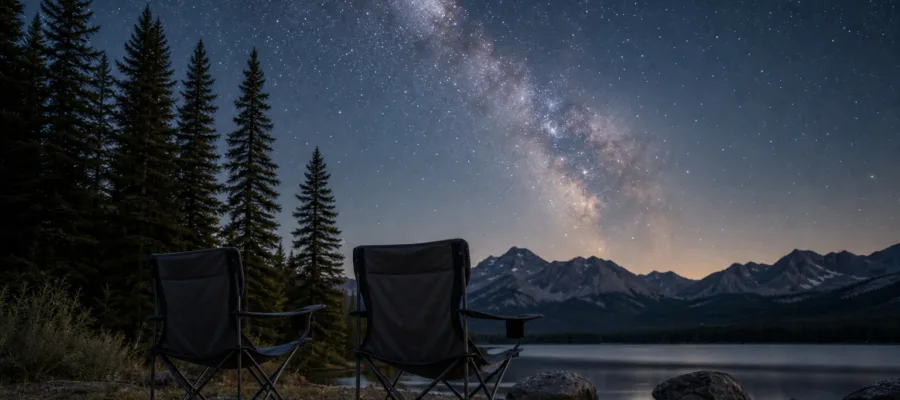 Campingstuehle und Sternenhimmel: So wird die Nacht unter freiem Himmel unvergesslich