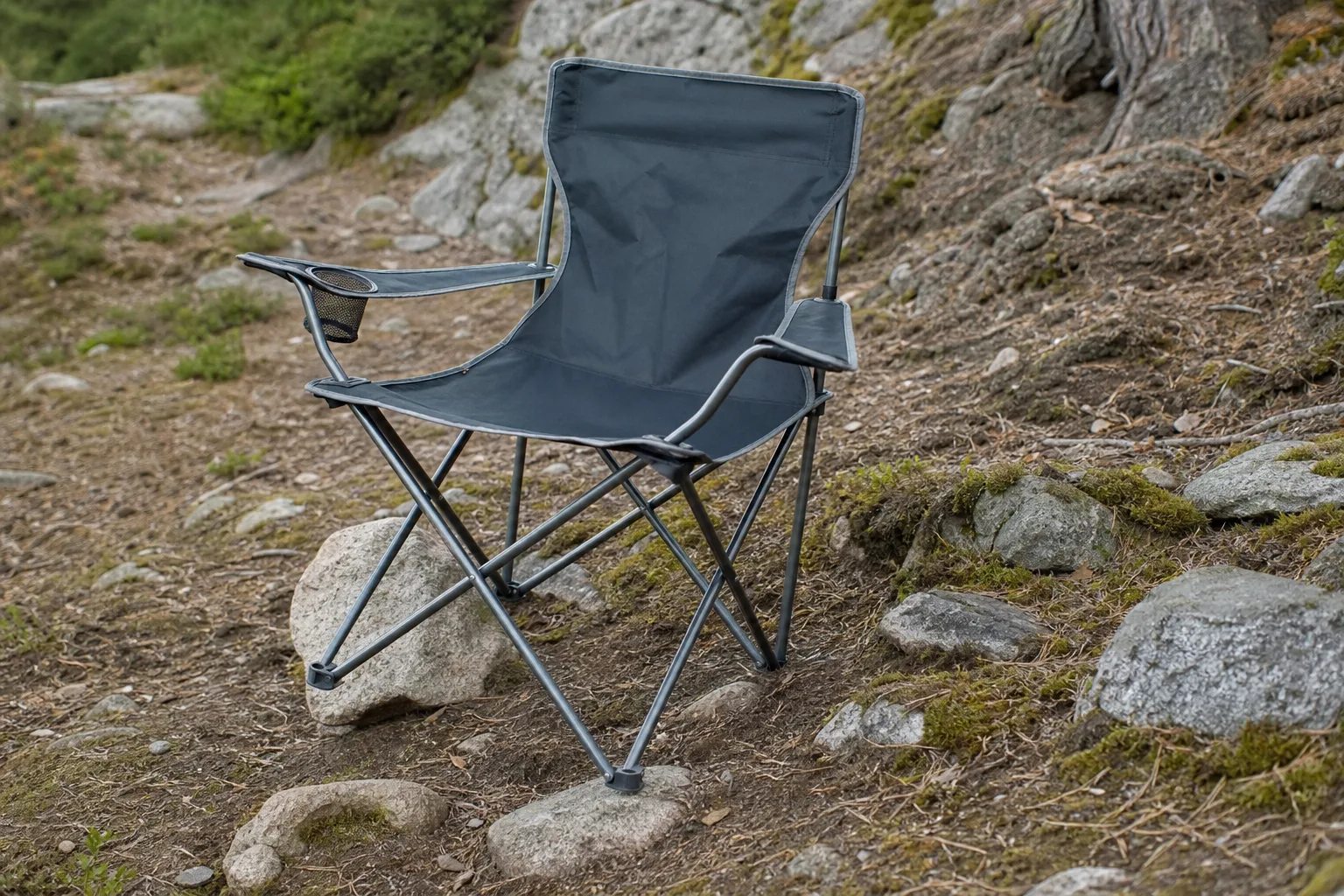 Campingstuhl auf unebenem Boden aufstellen: Tipps fuer Stabilitaet und sicheren Sitz